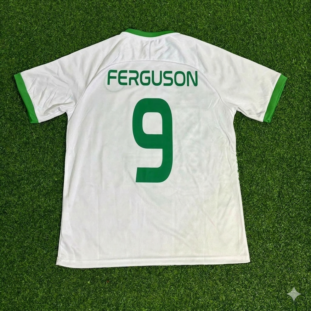 Evan Ferguson 9- Ireland Vintage Special Edition White Football Jersey Kit