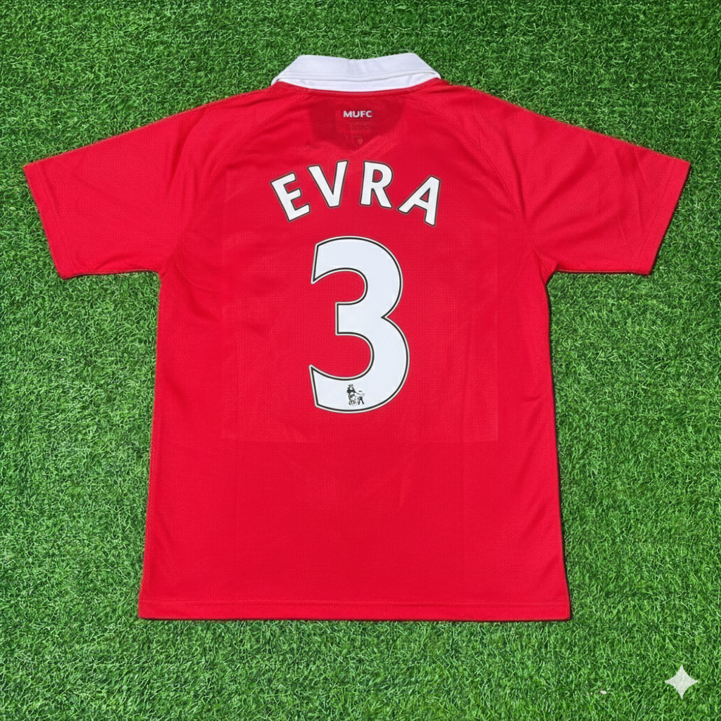 Patrice Evra Manchester United 2010/2011 Retro Home Football Jersey