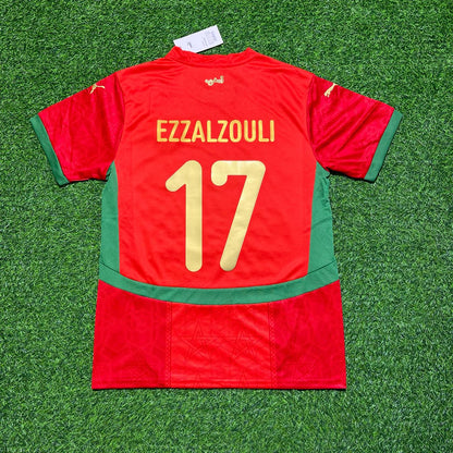 Ez Abde Ezzalzouli Morocco AFCON 2025 Red New Season Football Jersey