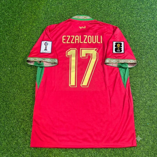 Abde Ezzalzouli Morocco 2026 World Cup Home Red Football Jersey