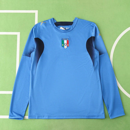 Italy 2006 Season Home Blue Retro Jersey Trikot Soccer Shirt