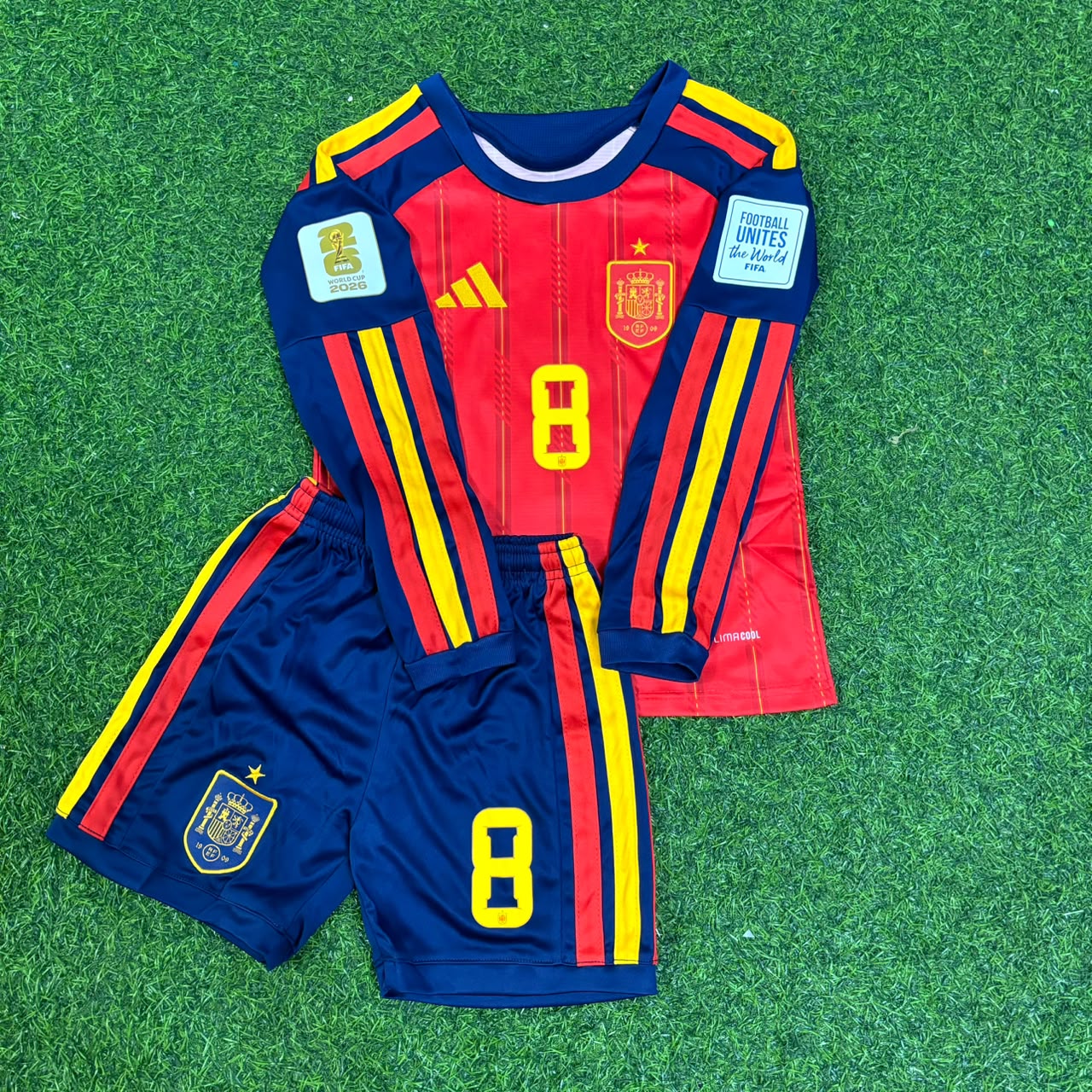 Fabian Ruiz Spain 2026 World Cup Kids Home Long Sleeve Football Jersey
