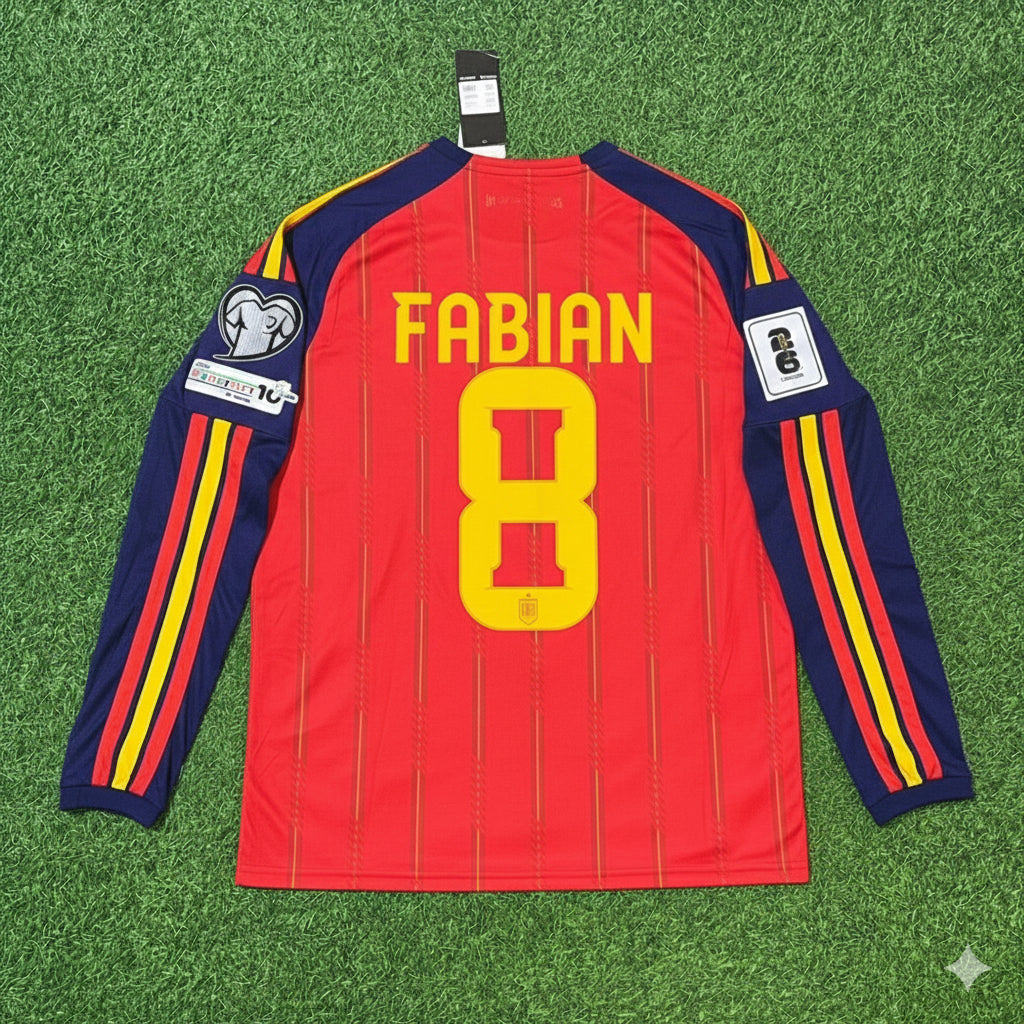 Maillot domicile manches longues Fabian Ruiz Espagne Coupe du Monde 2026