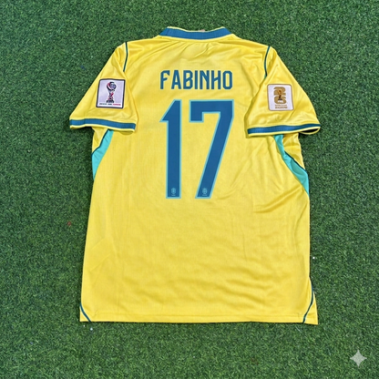 Fabinho #17 Brazil 2026 World Cup Yellow Home Football Jersey