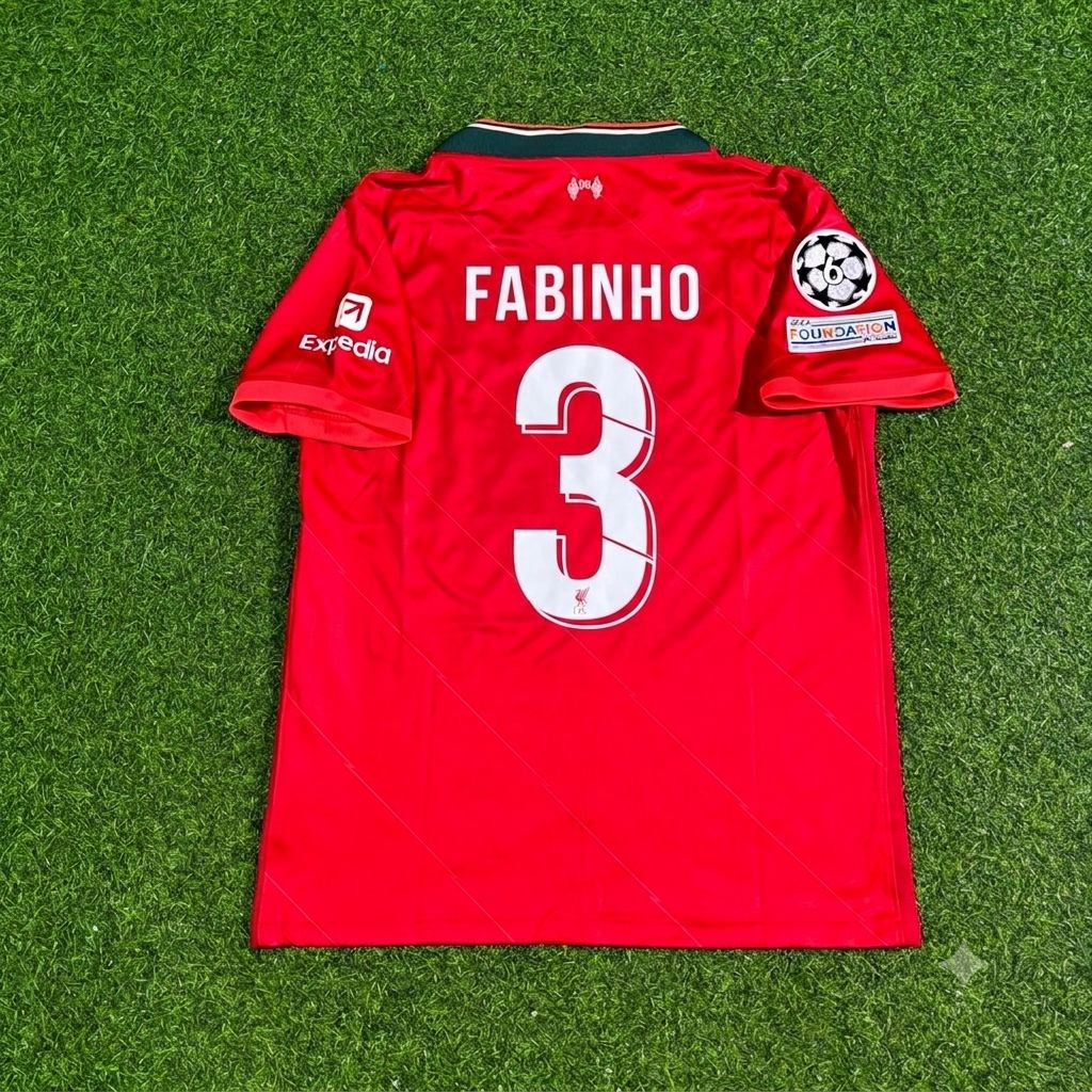 Fabinho #3 Liverpool 2022 Champions League Final Home Retro Football Jersey