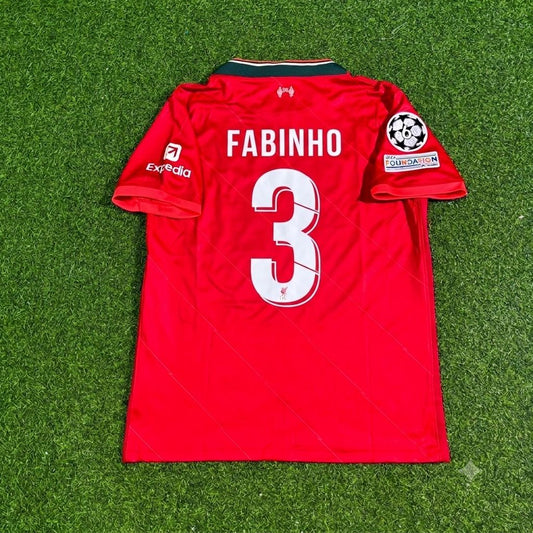 Fabinho #3 Liverpool 2022 Champions League Final Home Retro Football Jersey