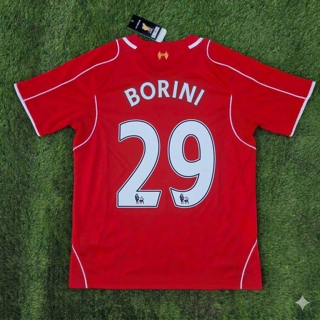 Fabio Borini 29- Liverpool 2014/15 Home Retro Kit Jersey Trikot Maillot Soccer Shirt