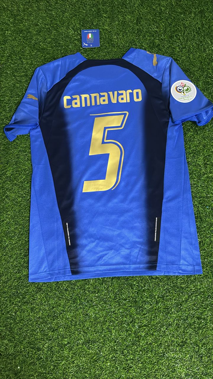 Fabio Cannavaro Italy 2006 World Cup Retro Football Jersey Kit