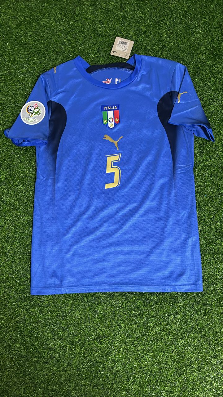 Fabio Cannavaro Italy 2006 World Cup Retro Football Jersey Kit