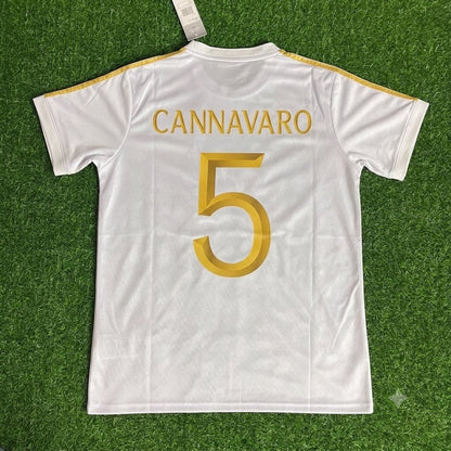 Fabio Cannavaro - Italy White Anniversary Kit Jersey Trikot Maillot Soccer Shirt