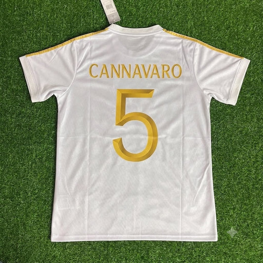Fabio Cannavaro - Italy White Anniversary Kit Jersey Trikot Maillot Soccer Shirt