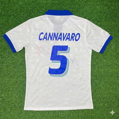 Fabio Cannavaro Italy White Retro Football Jersey Trikot Maillot