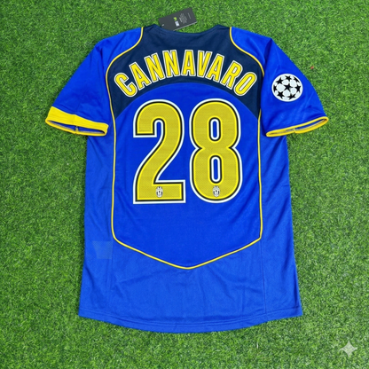 Fabio Cannavaro Juventus 2004-2005 Blue Retro Jersey | Kit | Trikot | Maillot Soccer Shirt