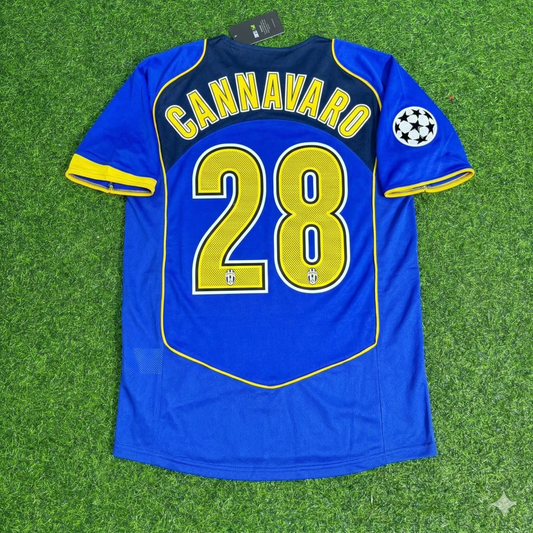 Maillot de football rétro bleu Fabio Cannavaro Juventus 2004-2005