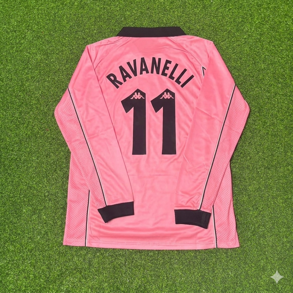 Fabrizio Ravanelli #11 Juventus 1995 Pink Maglia Kit Jersey Trikot Maillot