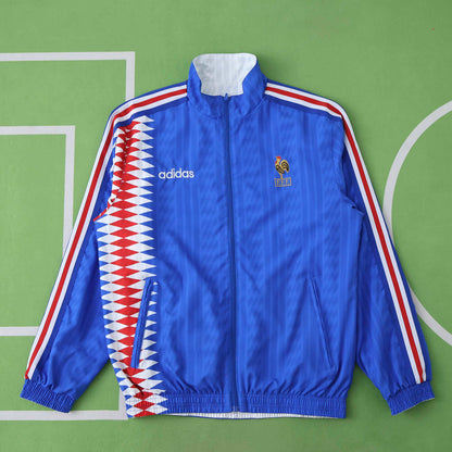 France Blue 1994 Retro Both Sides Windbreaker