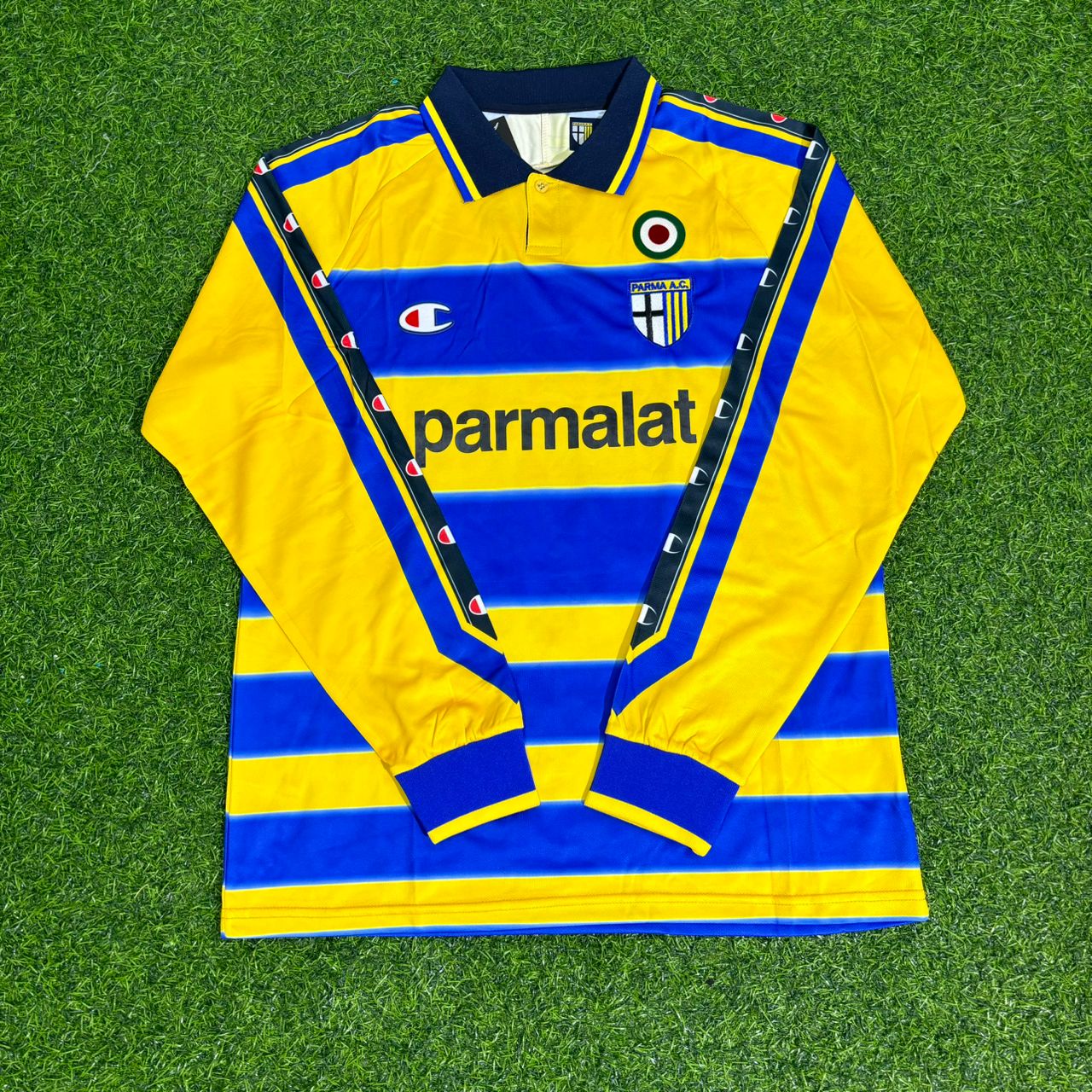 Faustino Asprilla Parma 1999/2000 Retro Long Sleeve Football Jersey Kit