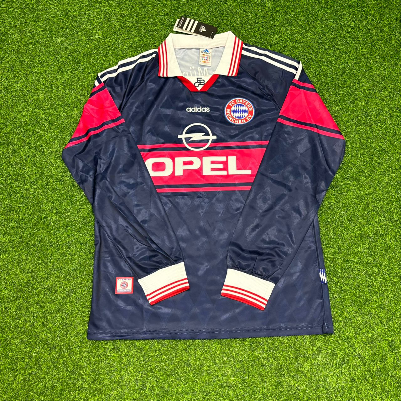 FC Bayern München 1997/98 Saison Langarm Heim Retro Trikot