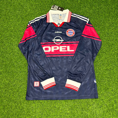 FC Bayern München 1997/98 Saison Langarm Heim Retro Trikot