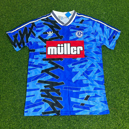 FC Schalke 04 1993/94 Blaues Heimtrikot Retro Fußball Trikot