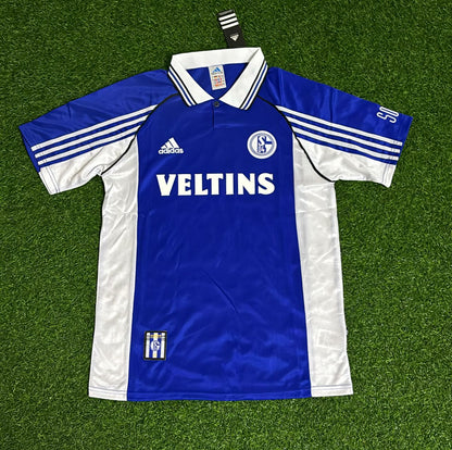 FC Schalke 04 1998 2000 Blaues Heimtrikot Fußball Retro Trikot