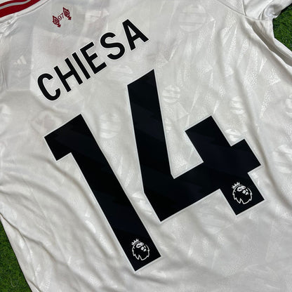 Federico Chiesa Liverpool 2027 New Season Long Sleeve Away White Football Jersey Kit