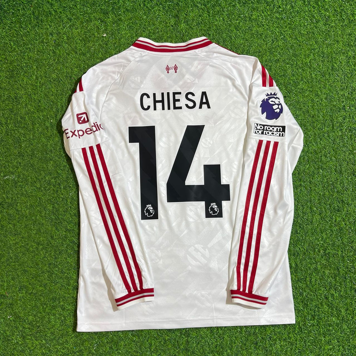 Federico Chiesa Liverpool 2027 New Season Long Sleeve Away White Football Jersey Kit