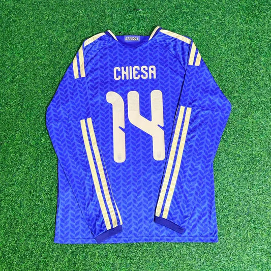 Federico Chiesa Italy 2026 World Cup Long Sleeve Football Jersey