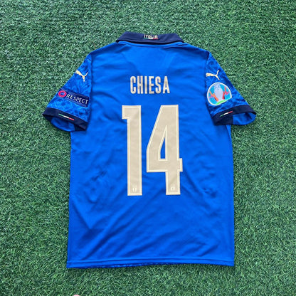 Federico Chiesa – Italy EURO 2020 Final Retro Soccer Jersey – | Trikot | Maillot Soccer Shirt