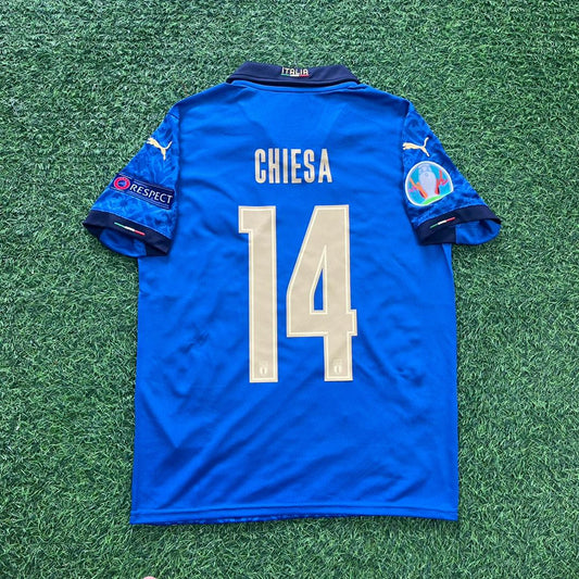 Federico Chiesa – Italy EURO 2020 Final Retro Soccer Jersey – | Trikot | Maillot Soccer Shirt