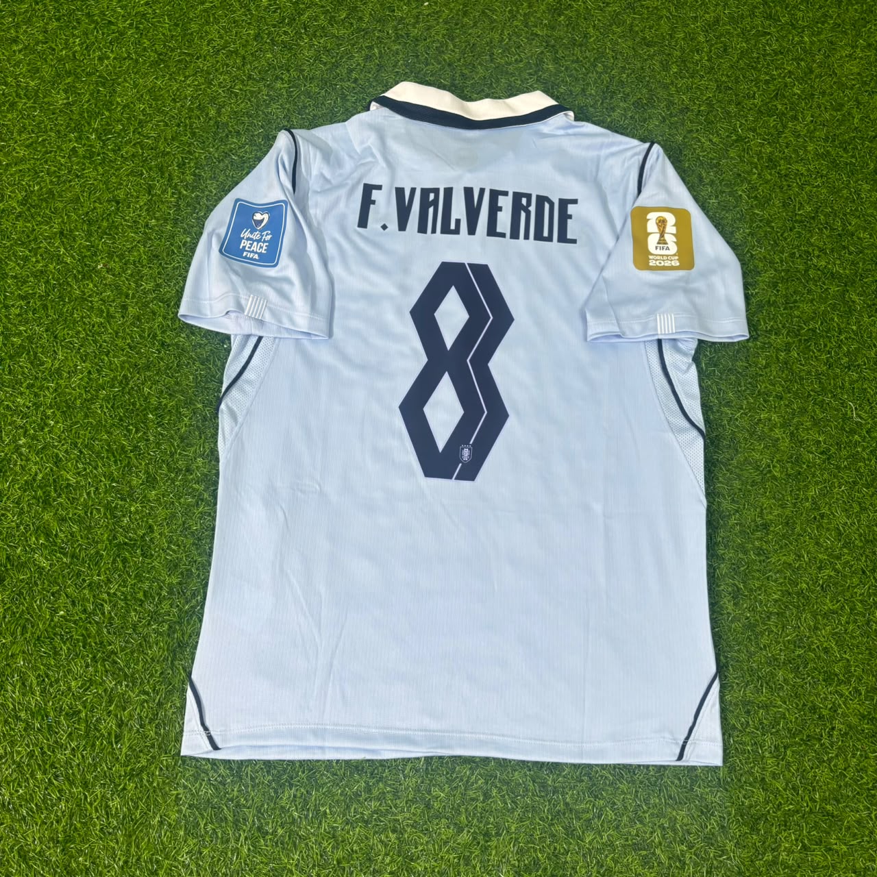 Maillot Domicile Federico Valverde #8 Uruguay Coupe du Monde 2026 Bleu Ciel