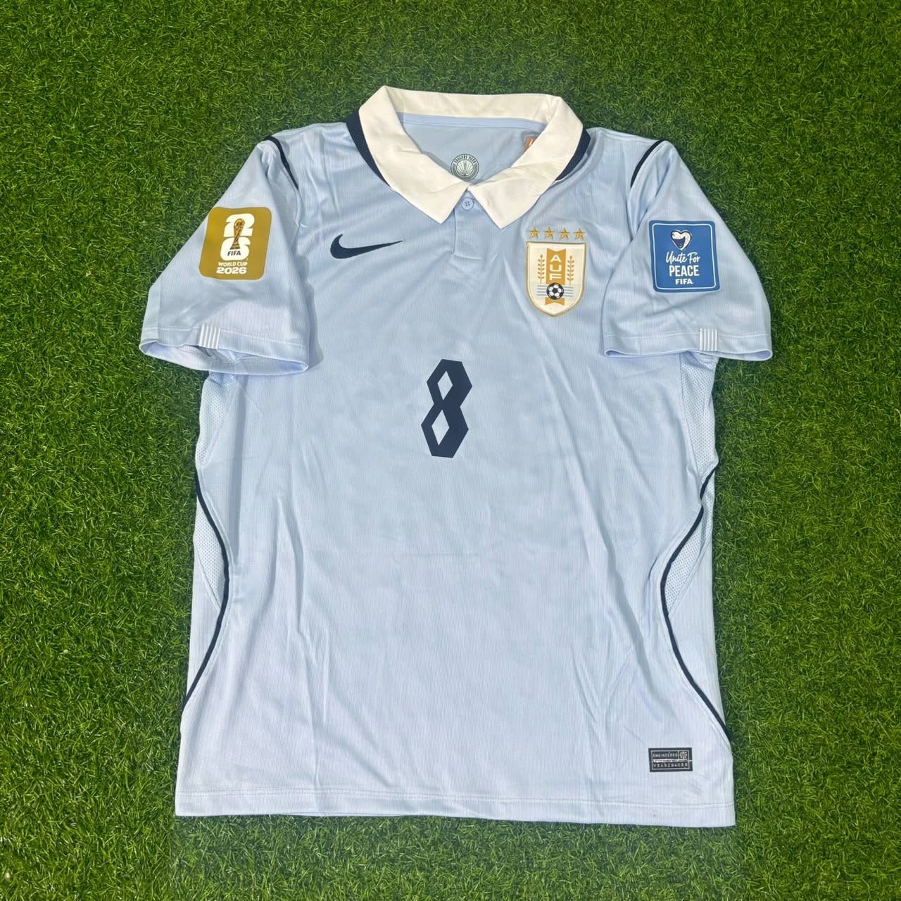 Maillot Domicile Federico Valverde #8 Uruguay Coupe du Monde 2026 Bleu Ciel