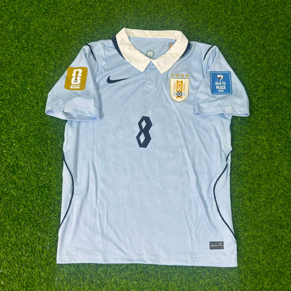 Maillot Domicile Federico Valverde #8 Uruguay Coupe du Monde 2026 Bleu Ciel