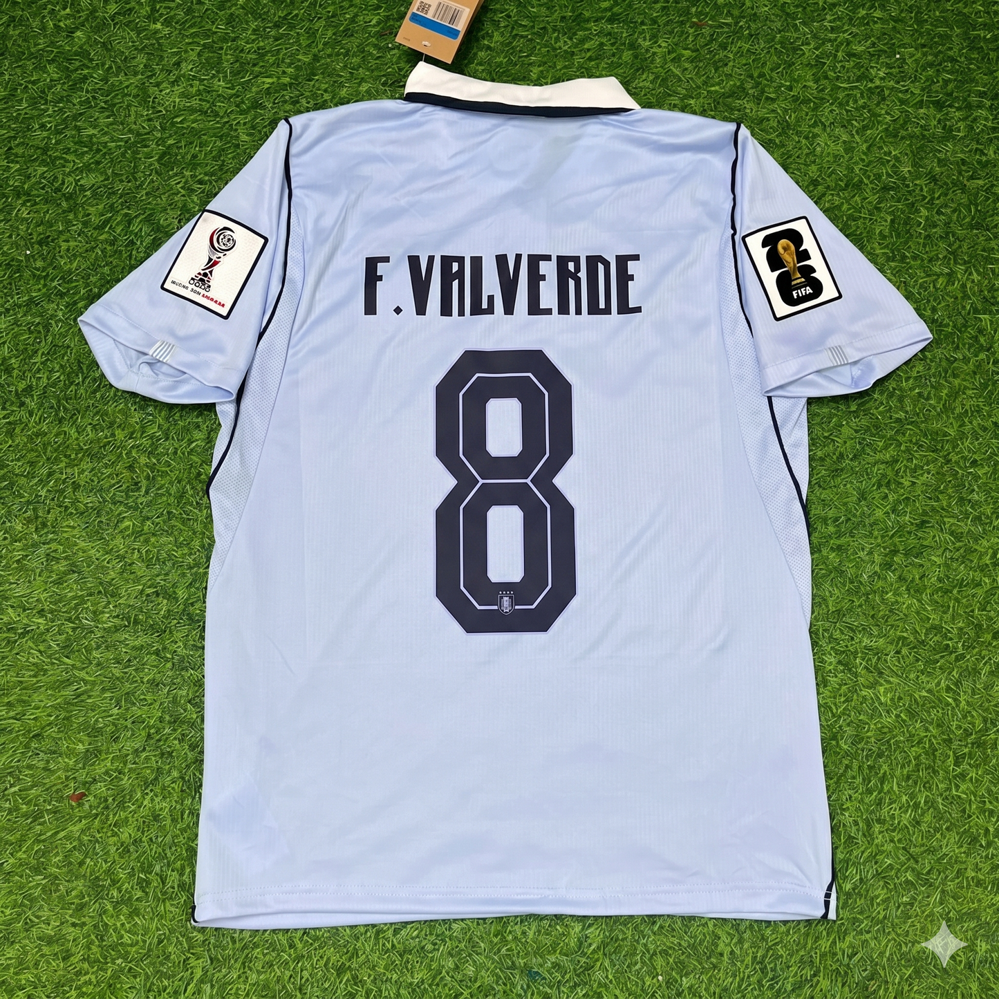 Federico Valverde #8 Uruguay 2026 World Cup Home Sky Blue Jersey