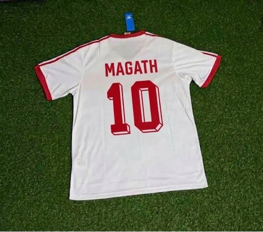 Felix Magath #10 Hamburger SV Retro Heimtrikot 1983 Weiß Fußball Trikot