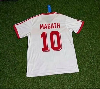 Felix Magath #10 Hamburger SV Retro Heimtrikot 1983 Weiß Fußball Trikot