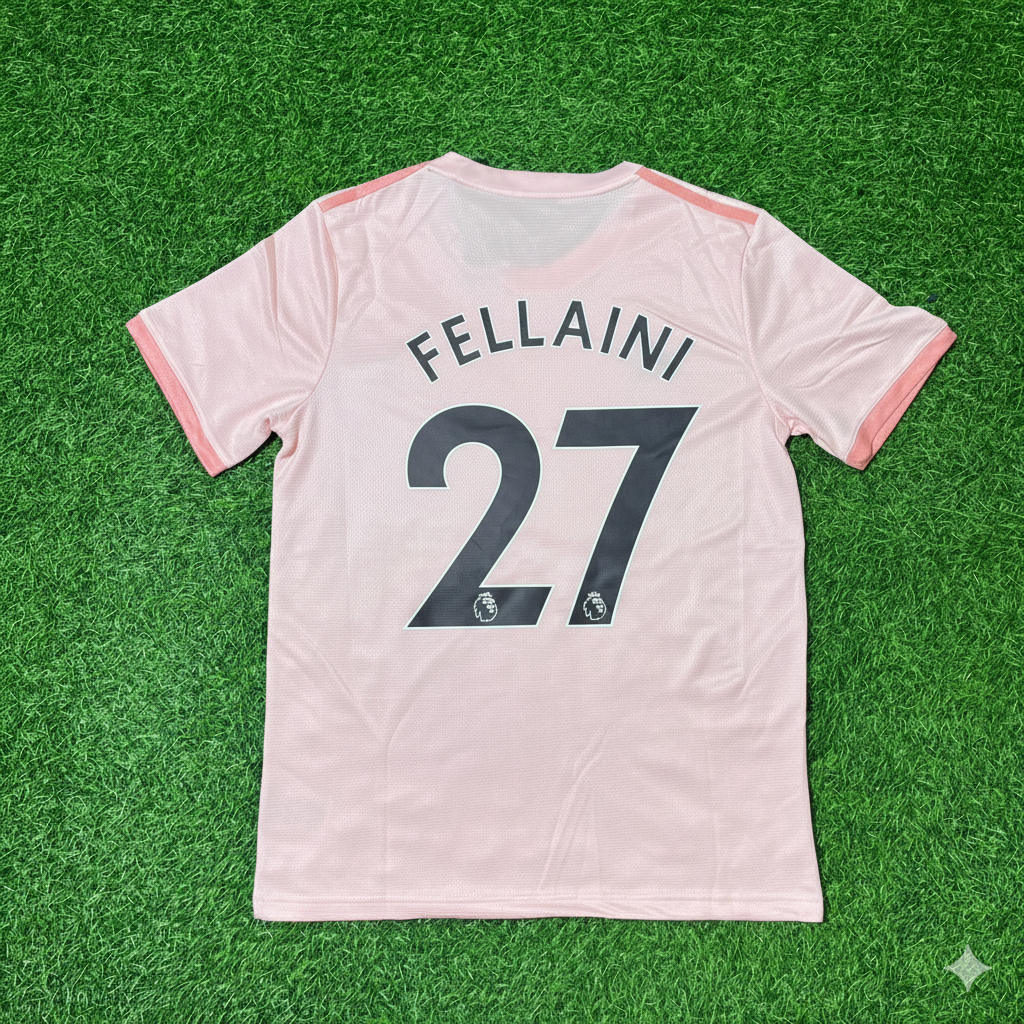 Marouane Fellaini Manchester United 2018/19 Pinkes Retro-Fußballtrikot
