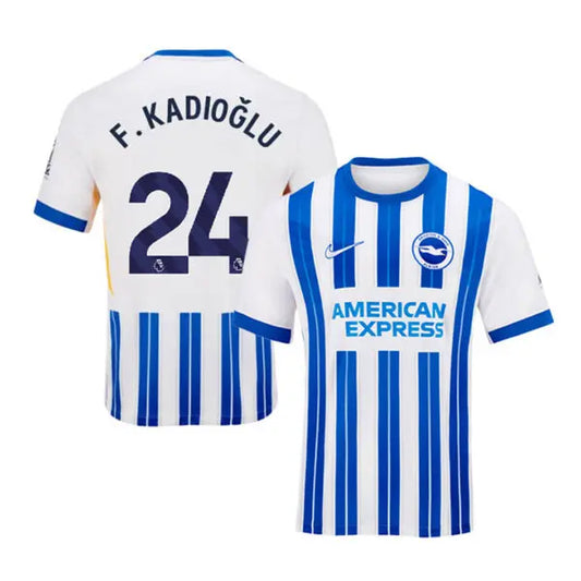 Ferdi Kadioglu Brighton Hove Albion Formasi 2024 2025 New Season Blue White Forma Jersey Maillot Trikot Maglia