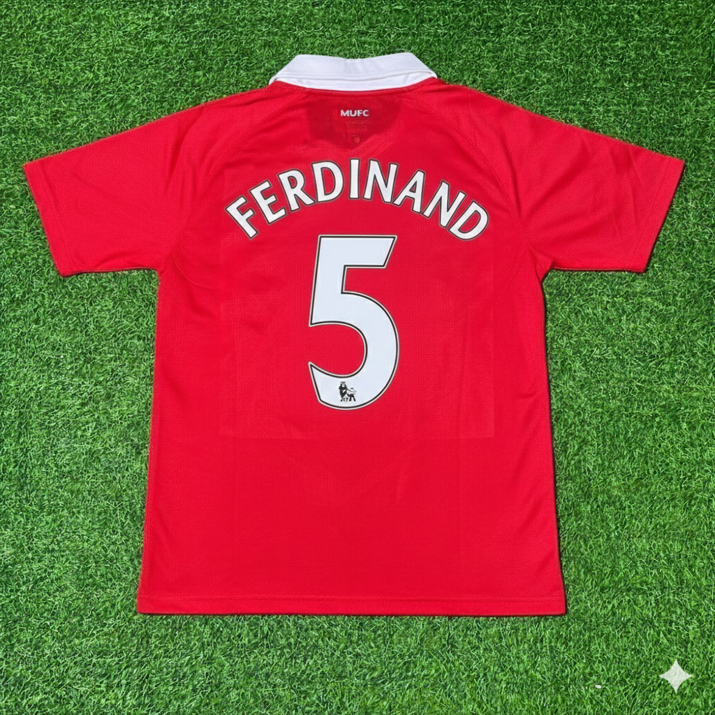 Rio Ferdinand Manchester United 2010/2011 Retro Home Football Jersey