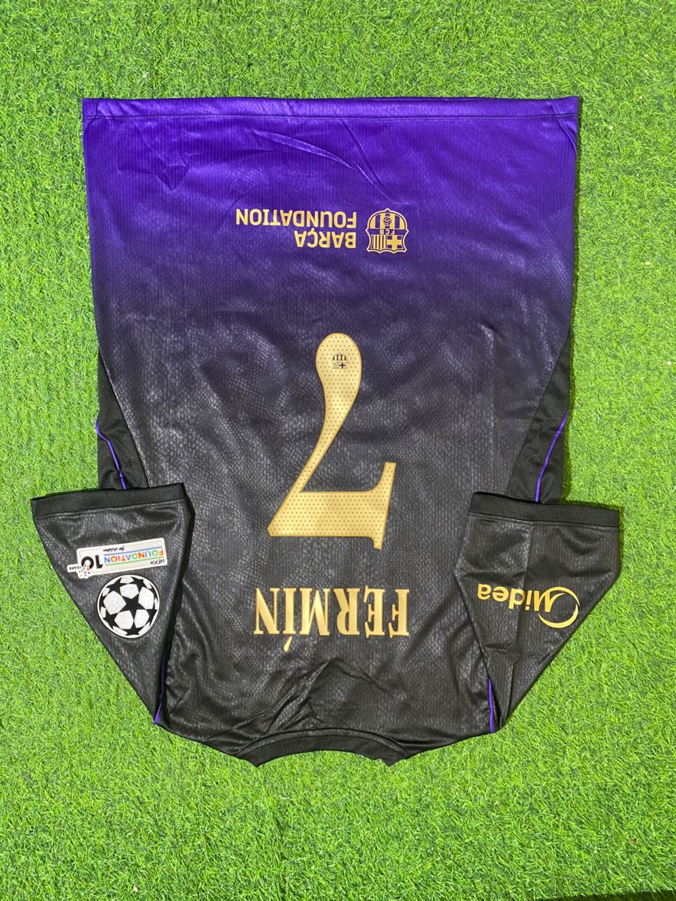 Fermin Lopez #16 Barcelone 2027 Maillot Extérieur Nouvelle Saison avec Patch Ligue des Champions