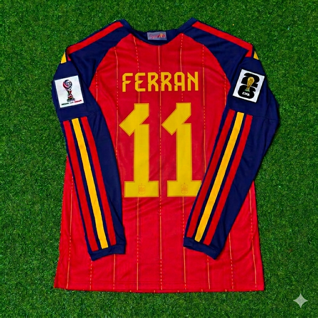 Ferran Torres #11 Spain 2026 World Cup Home Long Sleeve Jersey Trikot Maillot