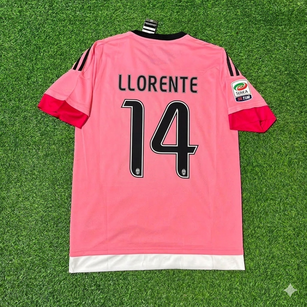Fernando Llorente Juventus Retro Pink 2015-2016 Jersey Trikot