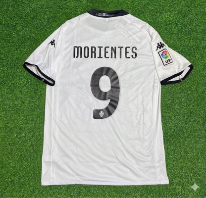 Fernando Morientes #9 Valencia White Retro Football Jersey