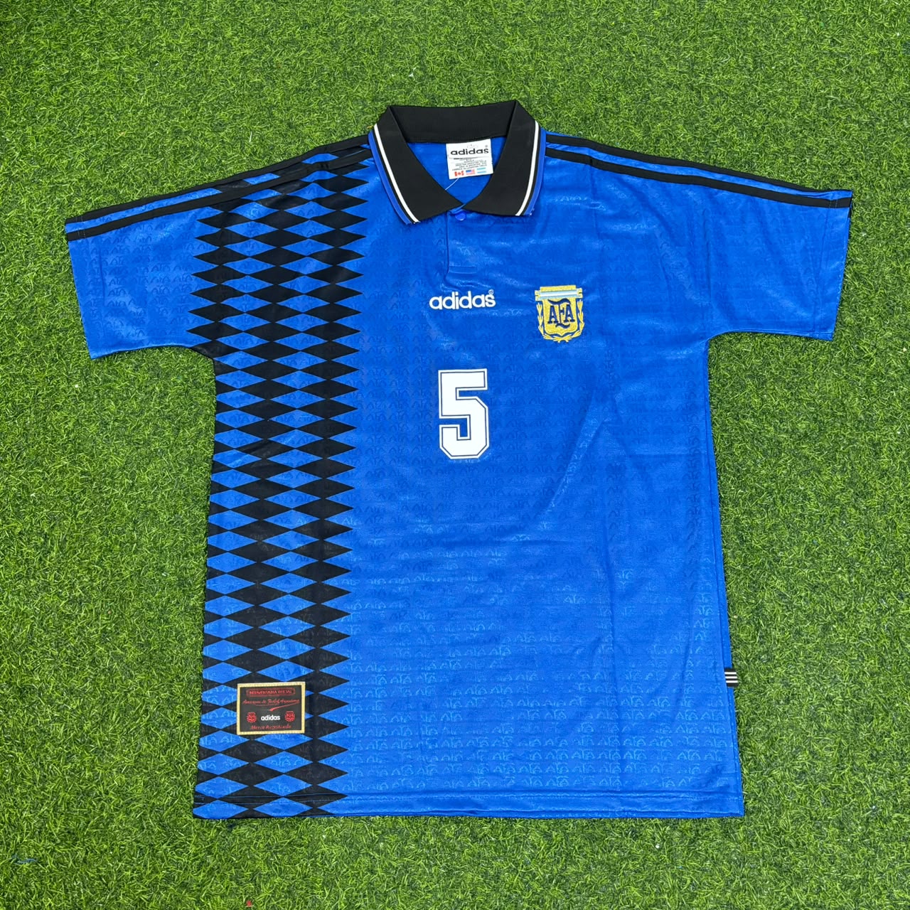 Fernando Redondo Argentina 1994 Season Away Blue Retro Jersey Trikot Soccer Shirt