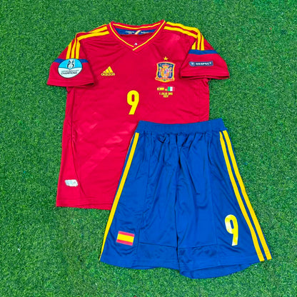 Fernando Torres Spain EURO 2012 Final Retro Kids Football Jersey Kit