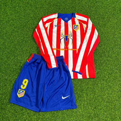 Fernando Torres Atlético Madrid Kids 2004-2005 Spider-Man Long Sleeve Retro Football Jersey
