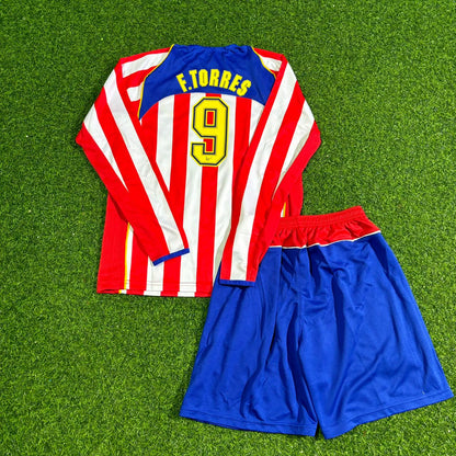 Fernando Torres Atlético Madrid Kids 2004-2005 Spider-Man Long Sleeve Retro Football Jersey