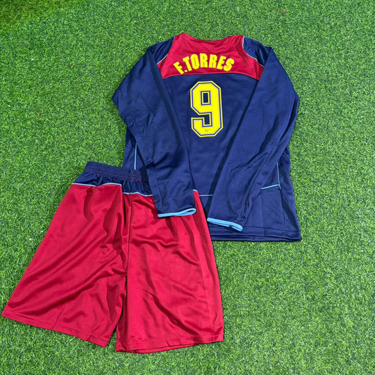 Fernando Torres Atlético Madrid Spider-Man 2003 Long Sleeve Kids Retro Football Jersey