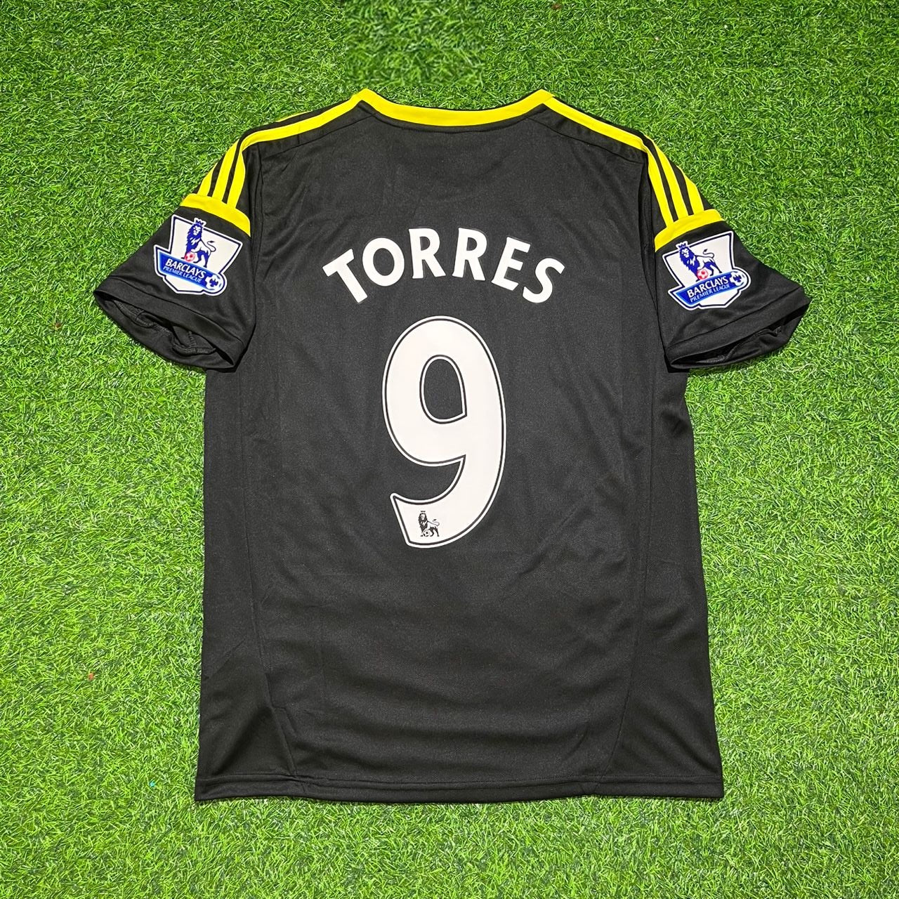 Fernando Torres Chelsea 2012/2013 Black Yellow Retro Football Jersey