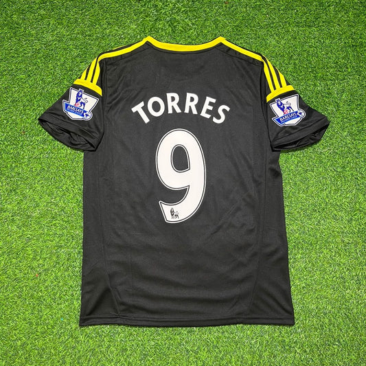 Fernando Torres Chelsea 2012/2013 Black Yellow Retro Football Jersey